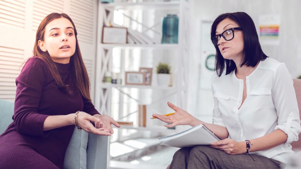 women talking